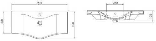 Умывальник Lapino Basic 7090