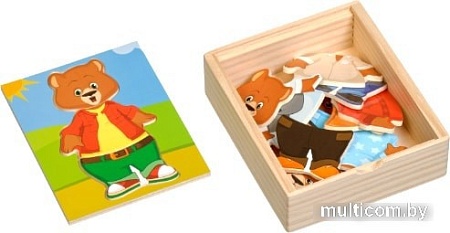 Мозаика/пазл Мир деревянных игрушек Медвежонок Миша Д181б
