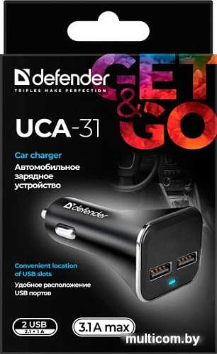 Автомобильное зарядное Defender UCA-31