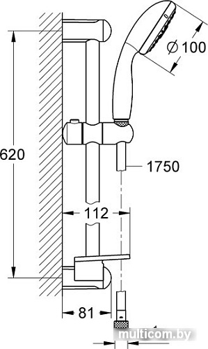 Душевой гарнитур Grohe Tempesta 100 28436002