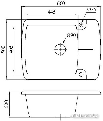 Кухонная мойка БелЭворс Flexi L + смеситель W4998-3-22 (черный)