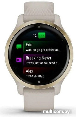 Умные часы Garmin Venu 2S (светло-золотистый/бежевый)