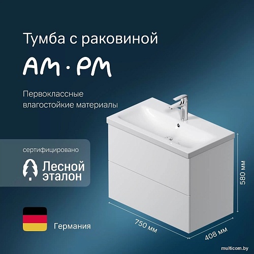 AM.PM Тумба под умывальник Gem M90-FHX0752-WC0752WG