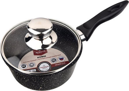Кастрюля с длинной ручкой Agness 899-190