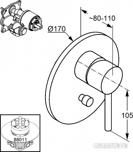 Смеситель Kludi Bozz 386500576