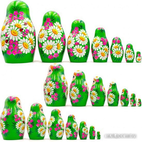 Развивающая игра Брестская Матрешка В летнем сарафане с ромашками (набор 7 шт)