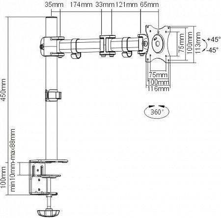 Кронштейн Brateck LDT07-C012