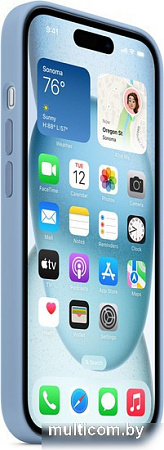Чехол для телефона Apple MagSafe Silicone Case для iPhone 15 Plus (зимний синий)