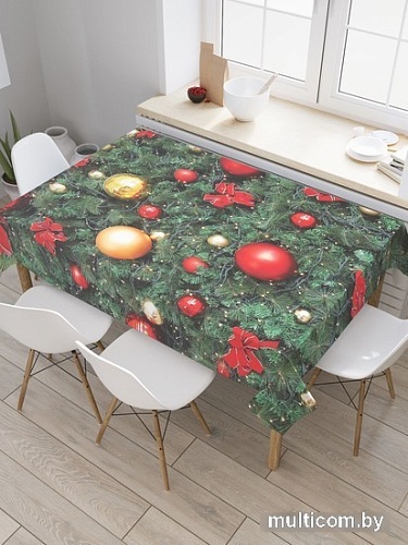 Скатерть JoyArty Елка в шарах tcox_380794_120x145