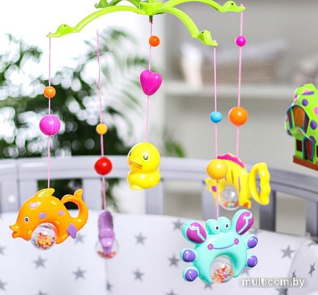 Музыкальная карусель Крошка Я Пряничный домик Подводный мир 2810201