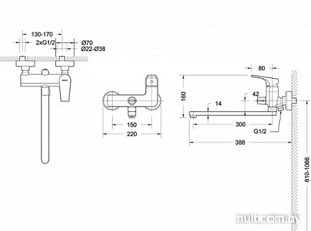 Смеситель Bravat Vega F6119177CP-01L