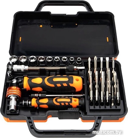 Набор отвертка с битами и головками Kranz KR-12-4778 (31 предмет)