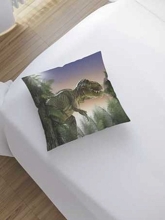 Чехол на подушку JoyArty Динозавр на охоте sl_12657