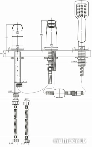 Смеситель Deante Jasmin BGJ 013M