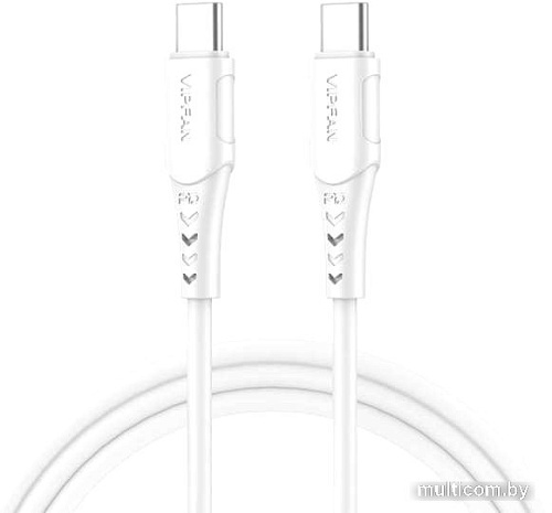 Кабель Vipfan P05 USB Type-C- USB Type-C (1 м, белый)