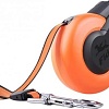 Поводок-рулетка Fida Mars лента 5 м M 66254 (оранжевый/черный)