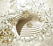 Фотообои Citydecor Стена 3D с защитным покрытием 300x260