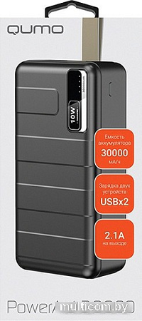 Внешний аккумулятор QUMO PowerAid T6000 30000mAh (черный)