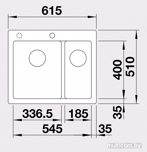 Кухонная мойка Blanco Pleon 6 Split (мускат) [521697]