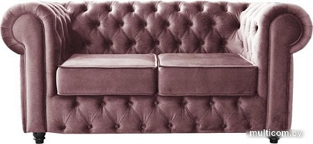 Диван Brioli Честерфилд двухместный (микровелюр, В38 лиловый)