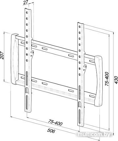 Кронштейн Trone Техно-400F (черный)