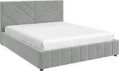 Кровать Bravo Мебель Нельсон 140x200 без ПМ Стандарт Линия 5 Вариант (светло-серый)