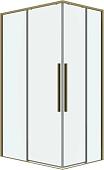 Душевой уголок Grossman Galaxy 100x80x195 300.K33.01.1080.32.00 (золото сатин/прозрачное стекло)