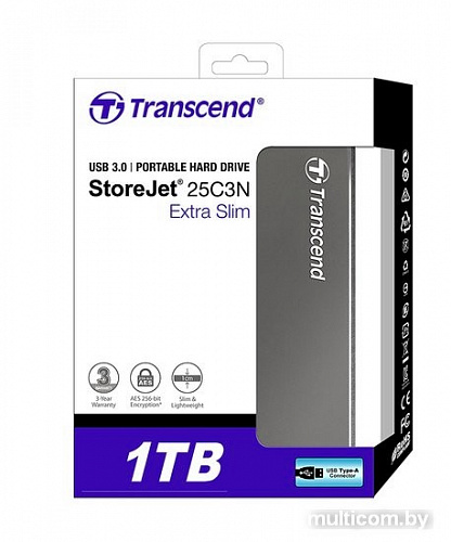 Внешний жесткий диск Transcend StoreJet 25C3 1TB [TS1TSJ25C3N]