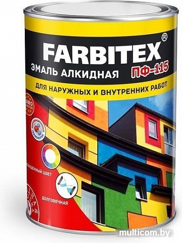 Эмаль Farbitex ПФ-115 1.8 кг (сиреневый)