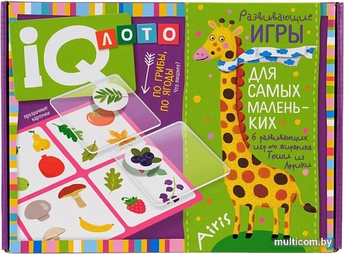 Развивающая игра Айрис-Пресс IQ Лото. По грибы, по ягоды. Что лишнее? 27458