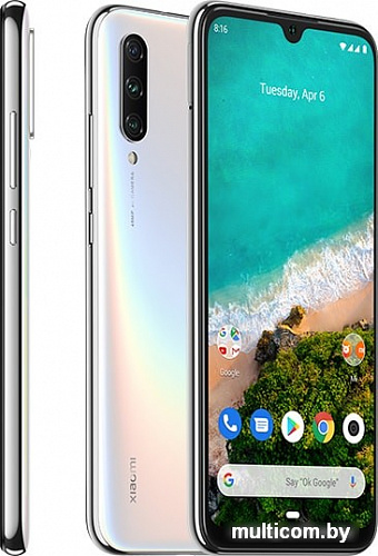 Смартфон Xiaomi Mi A3 4GB/128GB (белый)