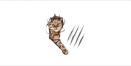 Корзина JoyArty Озорной кот gaba_10084R_M