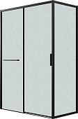 Душевой уголок Grossman Style 130x80x195 120.K33.05.1380.21.02 (черный матовый/стекло шиншилла)