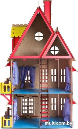 Кукольный домик Большой слон Д-009 (розовый/желтый)