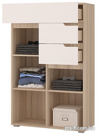 Комод Горизонт Анталия (сонома-белый софт)