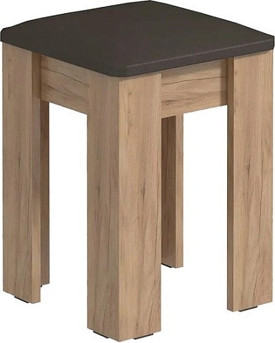 Табурет Атлант-Мебель Лаки тип 1 (дуб крафт золотой/экокожа коричневый)