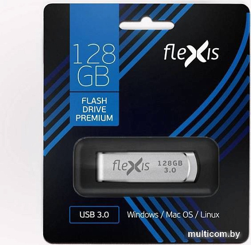 USB Flash Flexis RB-105 3.0 128GB (серебристый)