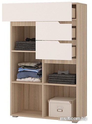 Комод Горизонт Анталия (сонома-белый софт)