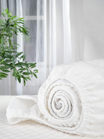 Защитный наматрасник Luxsonia Double Jersey 80x200x20 (белый)