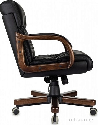 Офисное кресло Бюрократ T-9932W-LOW-Eco (черный, экокожа)