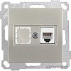 Розетка телефонная Mutlusan Daria 2100 125 0183 (титан)