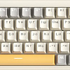 Клавиатура Cyberlynx ZA68 Beige Gray Yellow (TNT Yellow)