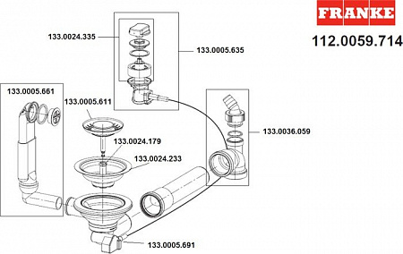 Донный клапан Franke 112.0059.714
