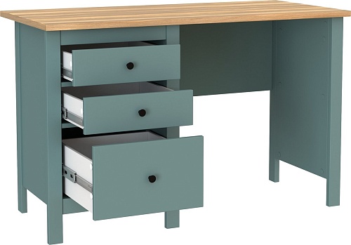 Офисный стол Mio Tesoro Сага 120x56 2.08.06.160.16 (темно-бирюзовый/ясень)