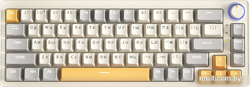 Клавиатура Cyberlynx ZA68 Beige Gray Yellow (TNT Yellow)