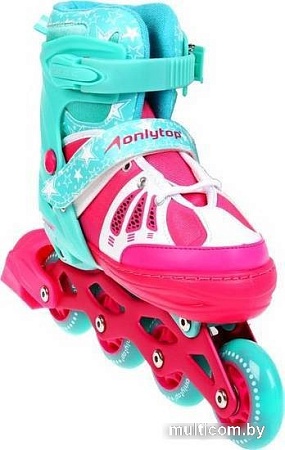 Роликовые коньки Onlitop 9314685 (р. 34-37, мятный/розовый)