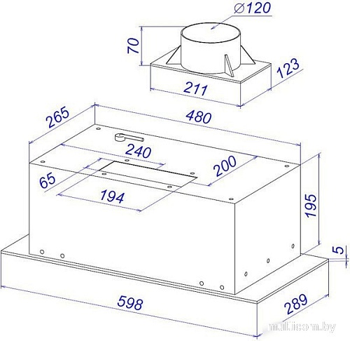 Кухонная вытяжка ZorG Santa 1060 60 S (белый)