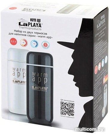 Термокружка LaPlaya 560033 0.2+0.2л (черный/белый)