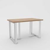 Кухонный стол Hype Mebel Триног 125x75 (белый/дуб галифакс натуральный)