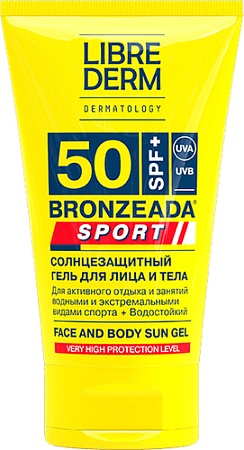 Гель солнцезащитный Librederm Bronzeada Sport Для лица и тела SPF50 (150 мл)
